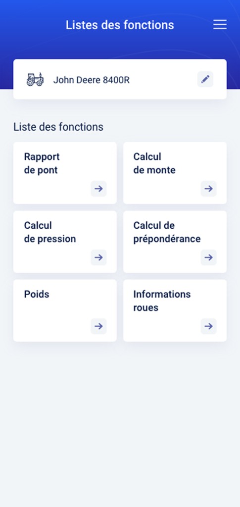 Entrer le modèle du tracteur — tractor model form
