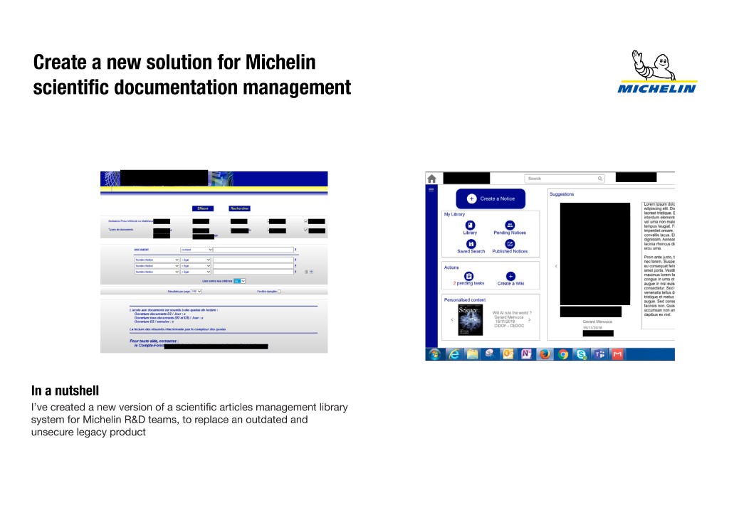 R&D library management — Michelin